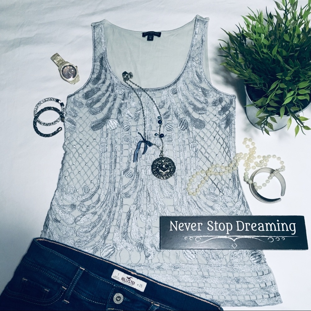 EXPRESS METALLIC CROCHET TOP